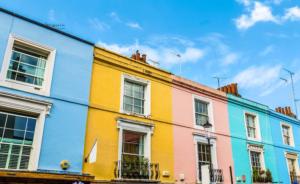 shared ownership mortgage - coloured seafront houses